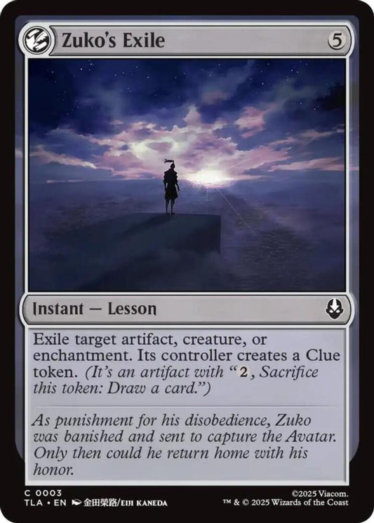 Zuko's Exile TLA Instant Lesson NM