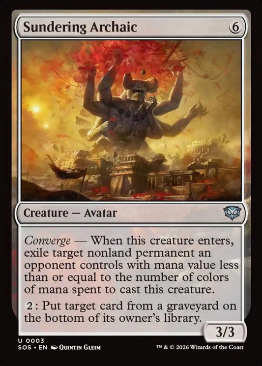 Sundering Archaic SOS Creature Avatar NM