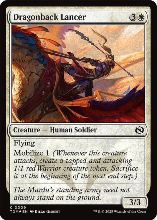 Dragonback Lancer TDM Creature Human Soldier *Foil* NM