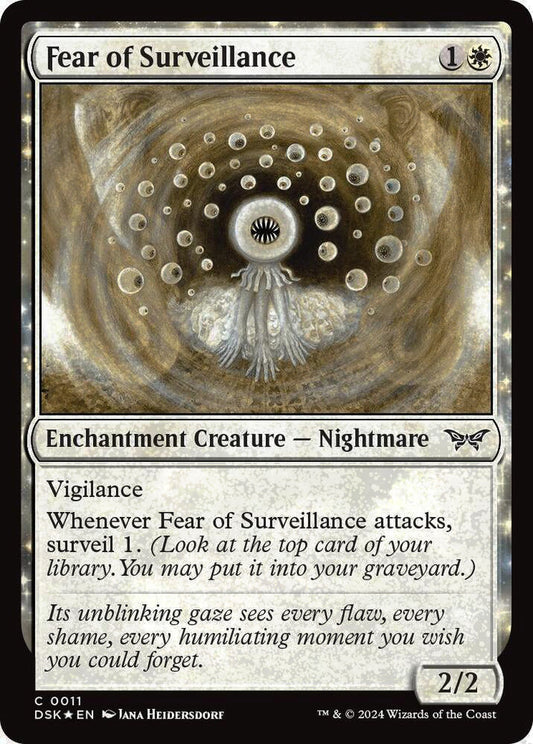 Fear of Surveillance DSK Enchantment Creature Nightmare *Foil* NM
