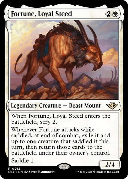 Fortune, Loyal Steed OTJ Legendary Creature Beast Mount NM
