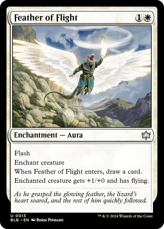 Feather of Flight BLB Enchantment Aura NM