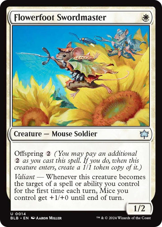 Flowerfoot Swordmaster BLB Creature Mouse Soldier NM