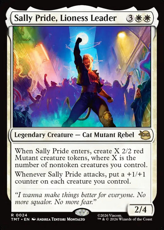 Sally Pride, Lioness Leader TMT Legendary Creature Cat Mutant Rebel NM