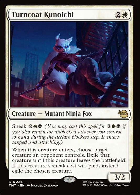 Turncoat Kunoichi TMT Creature Mutant Ninja Fox NM