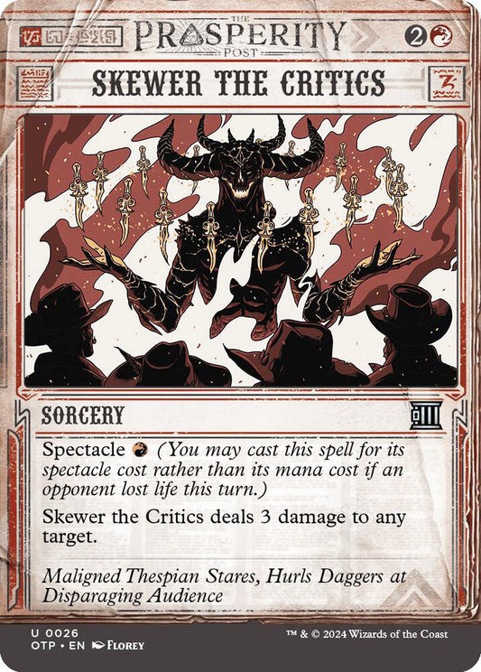 Skewer the Critics OTP Sorcery NM
