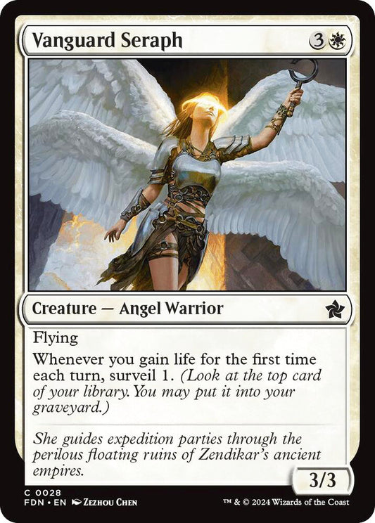 Vanguard Seraph FDN Creature Angel Warrior NM