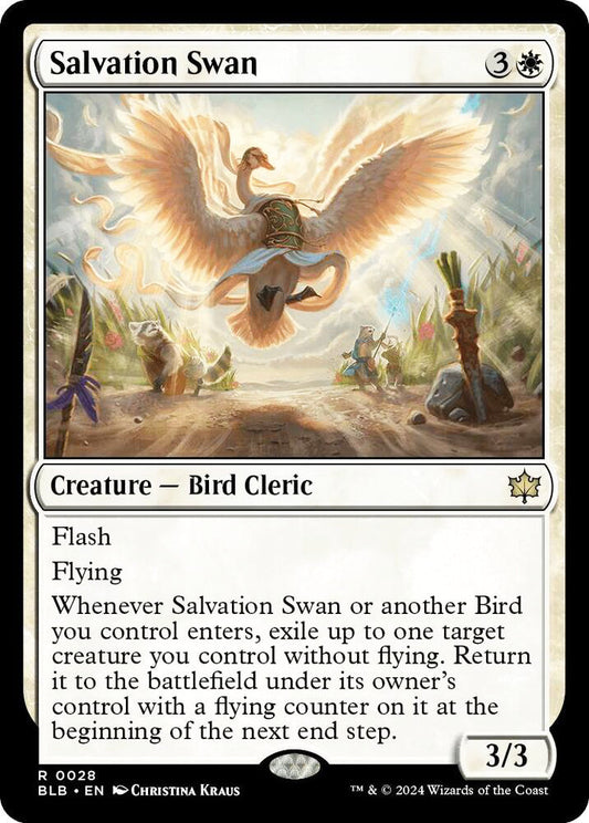 Salvation Swan BLB Creature Bird Cleric NM