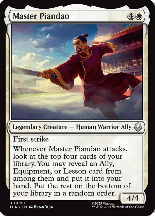 Master Piandao TLA Legendary Creature Master Piandao NM