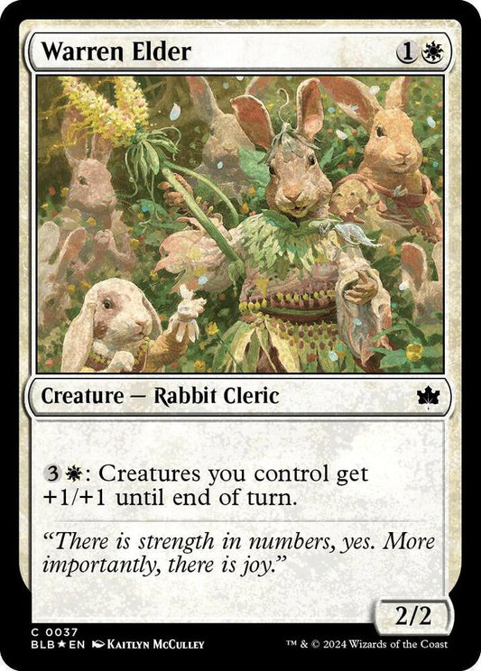 Warren Elder BLB Creature Rabbit Cleric *Foil* NM