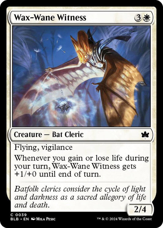 Wax-Wane Witness BLB Creature Bat Cleric NM
