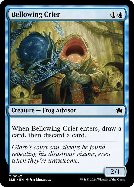 Bellowing Crier BLB Creature Frog Advisor NM