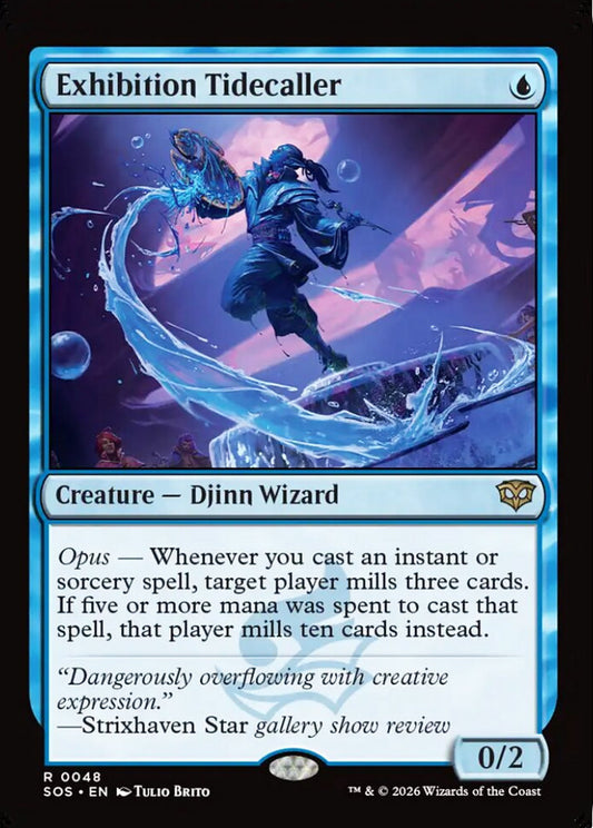 Exhibition Tidecaller SOS Creature Djinn Wizard NM