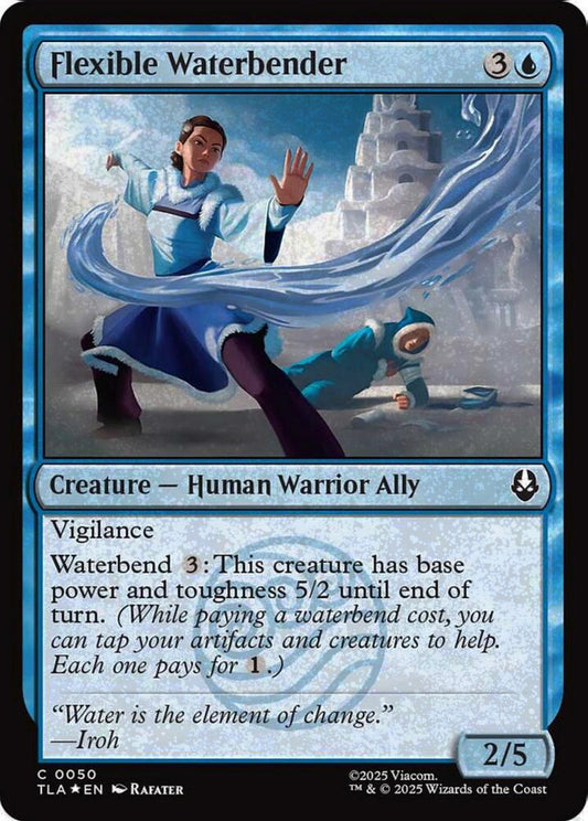 Flexible Waterbender TLA Creature Human Warrior Ally *Foil* NM