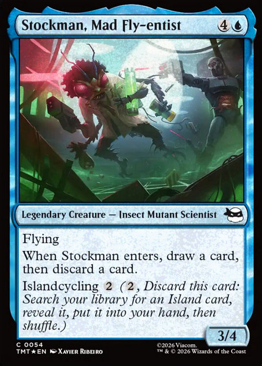 Stockman, Mad Fly-entist TMT Legendary Creature Insect Mutant Scientist *Foil* NM