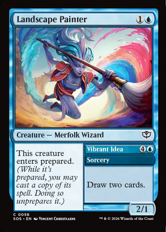 Landscape Painter SOS Creature Merfolk Wizard NM