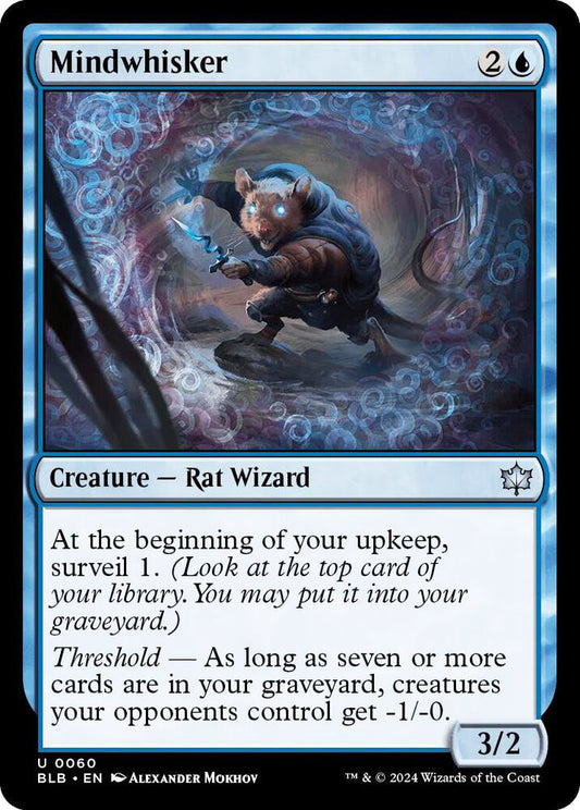 Mindwhisker BLB Creature Rat Wizard NM
