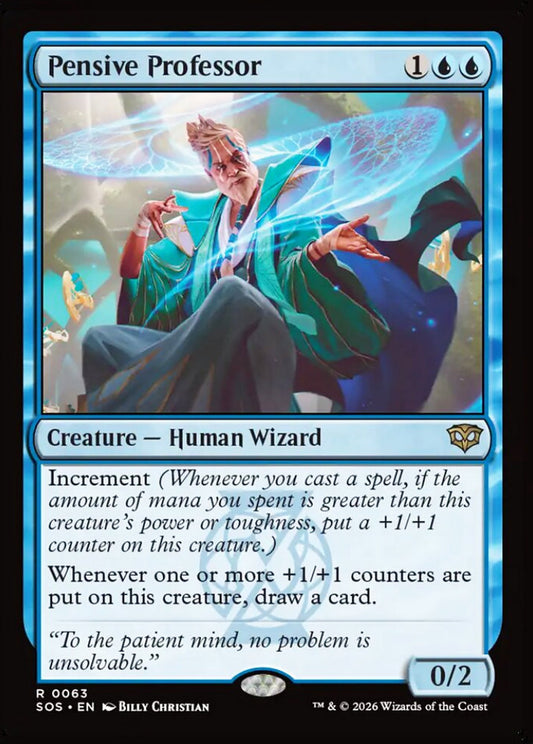 Pensive Professor SOS Creature Human Wizard NM