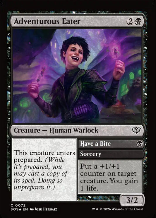 Adventurous Eater SOS Creature Human Warlock *Foil* NM
