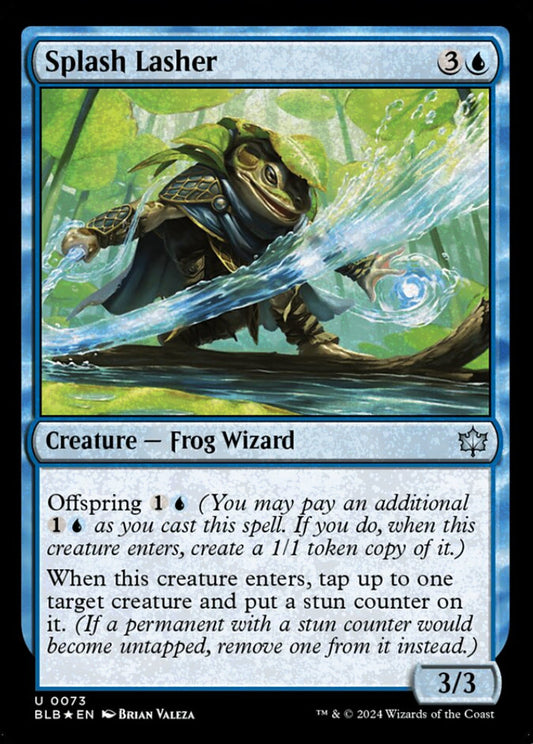 Splash Lasher BLB Creature Frog Wizard *Foil* NM