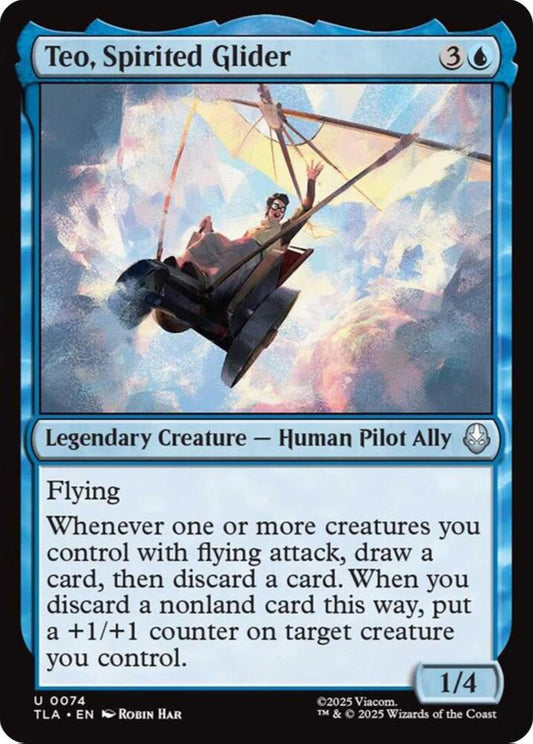 Teo, Spirited Glider TLA Legendary Creature Human Pilot Ally NM