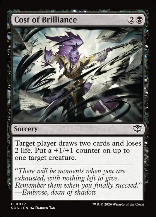Cost of Brilliance SOS Sorcery NM