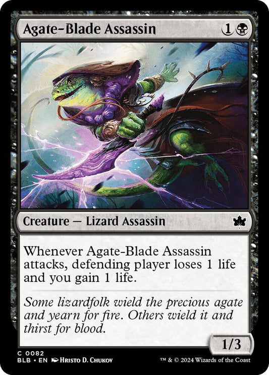 Agate-Blade Assassin BLB Creature Lizard Assassin NM