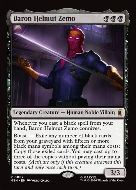 Baron Helmut Zemo MSH Legendary Creature Human Noble Villain NM