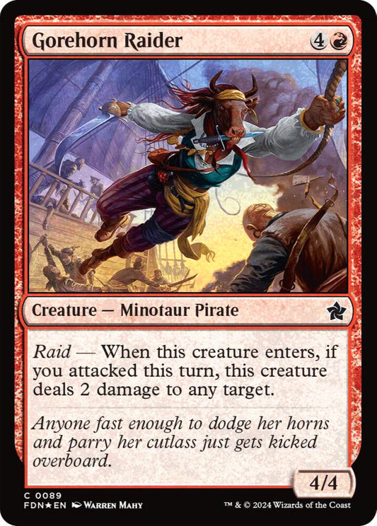 Gorehorn Raider FDN Creature Minotaur Pirate *Foil* NM