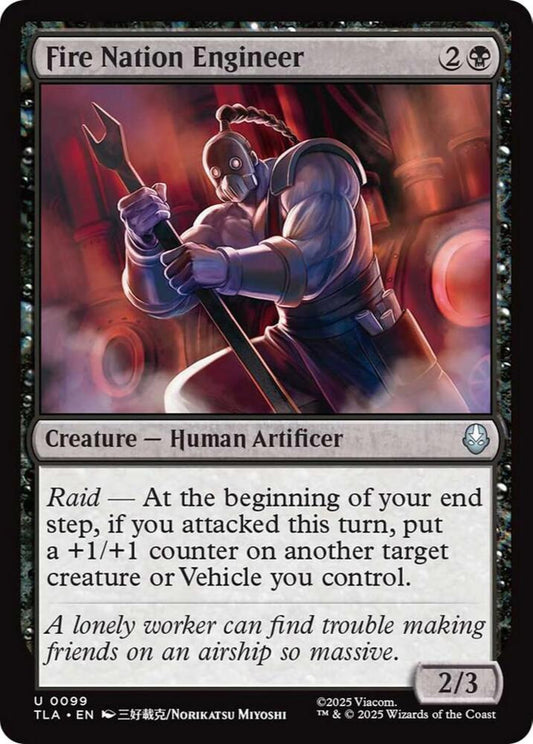 Fire Nation Engineer TLA Creature Human Artificer NM