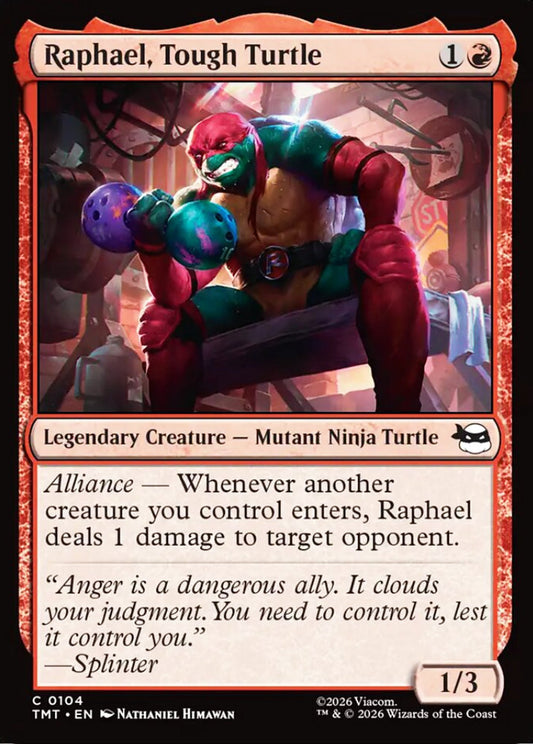 Raphael, Tough Turtle TMT Legendary Creature Mutant Ninja Turtle NM
