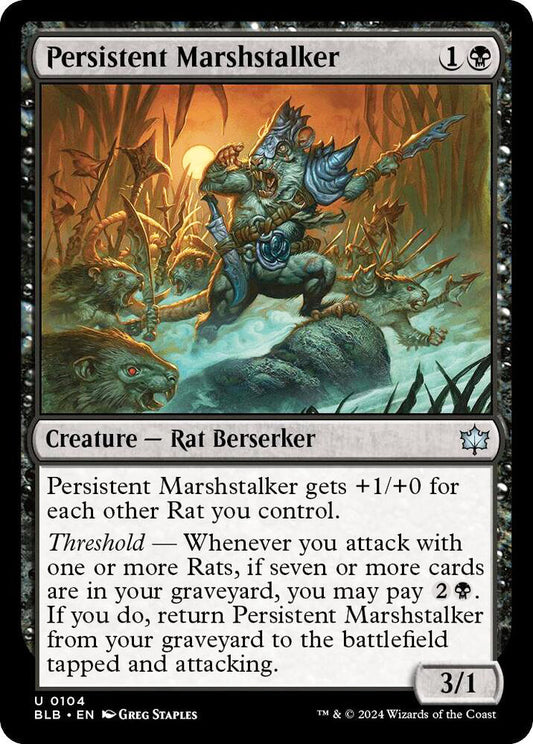 Persistent Marshstalker BLB Creature Rat Berserker NM
