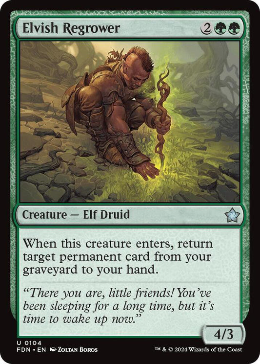 Elvish Regrower FDN Creature Elf Druid NM