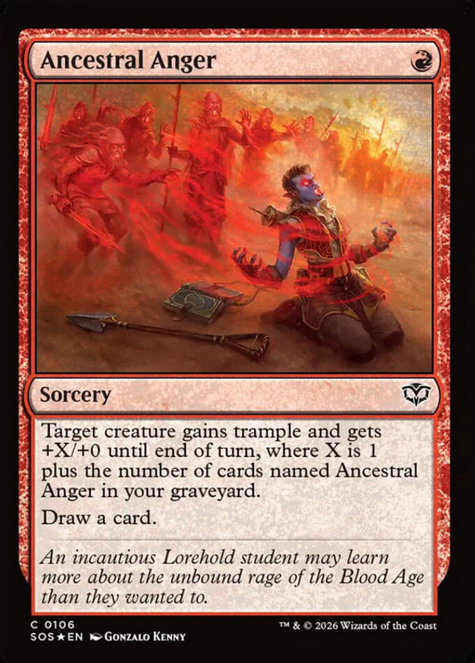 Ancestral Anger SOS Sorcery *Foil* NM