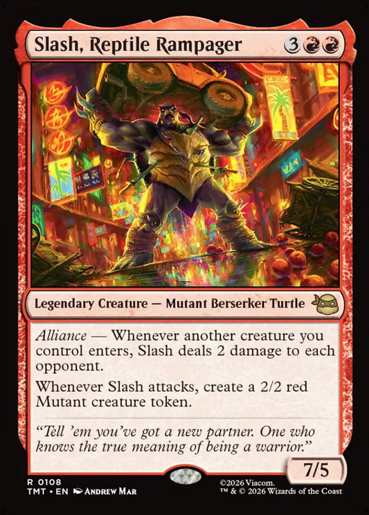 Slash, Reptile Rampager TMT Legendary Creature Mutant Berserker Turtle NM