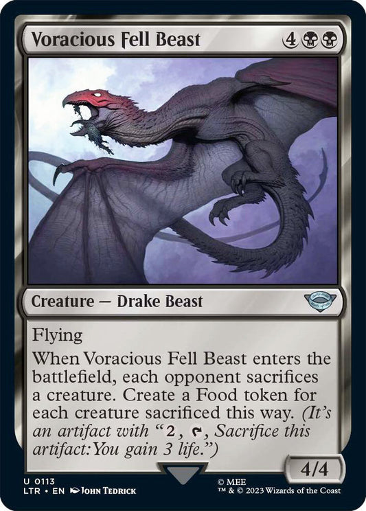 Voracious Fell Beast LTR Creature Drake Beast NM