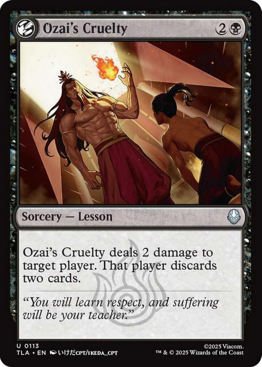 Ozai's Cruelty TLA Sorcery Lesson NM
