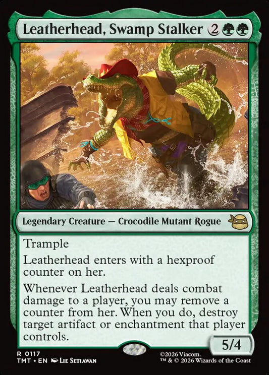 Leatherhead, Swamp Stalker TMT Legendary Creature Crocodile Mutant Rogue NM