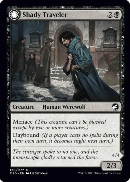 Shady Traveler/Stalking Predator MID Creature Human Werewolf/Werewolf NM