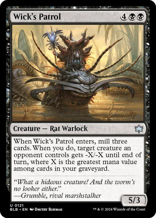 Wick's Patrol BLB Creature Rat Warlock NM