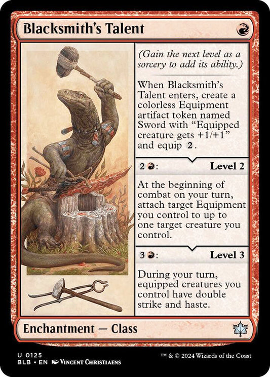 Blacksmith's Talent BLB Enchantment Class NM