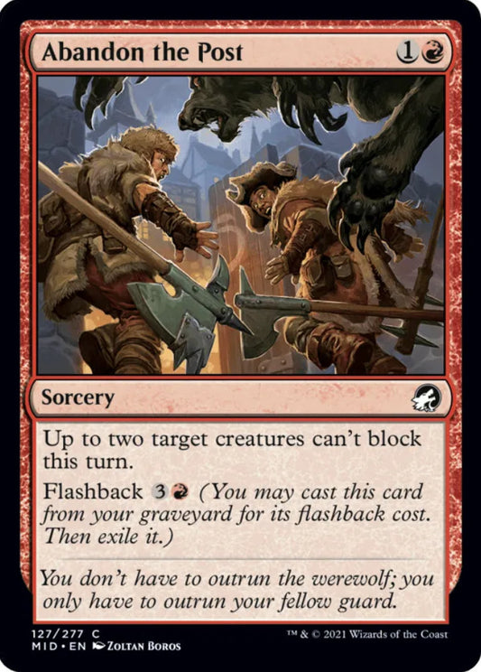 Abandon the Post MID Sorcery NM