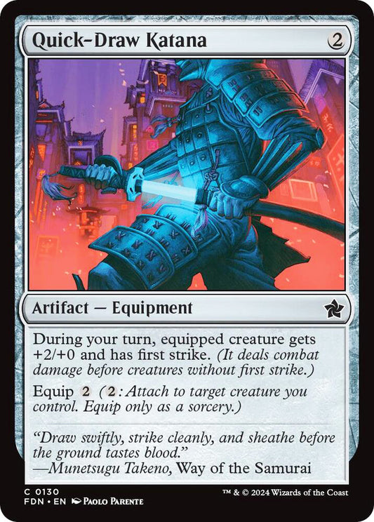 Quick-Draw Katana FDN Artifact Equipment NM