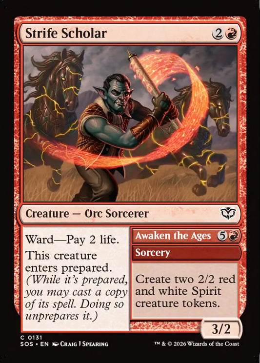 Strife Scholar SOS Creature Orc Sorcerer NM