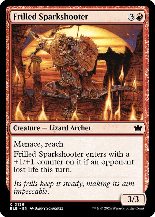 Frilled Sparkshooter BLB Creature Lizard Archer NM