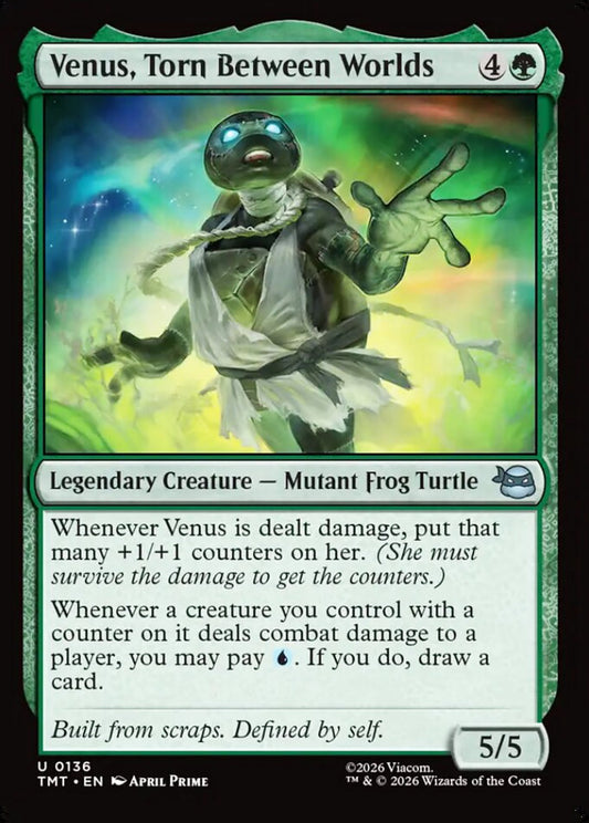 Venus, Torn Between Worlds TMT Legendary Creature Mutant Frog Turtle NM