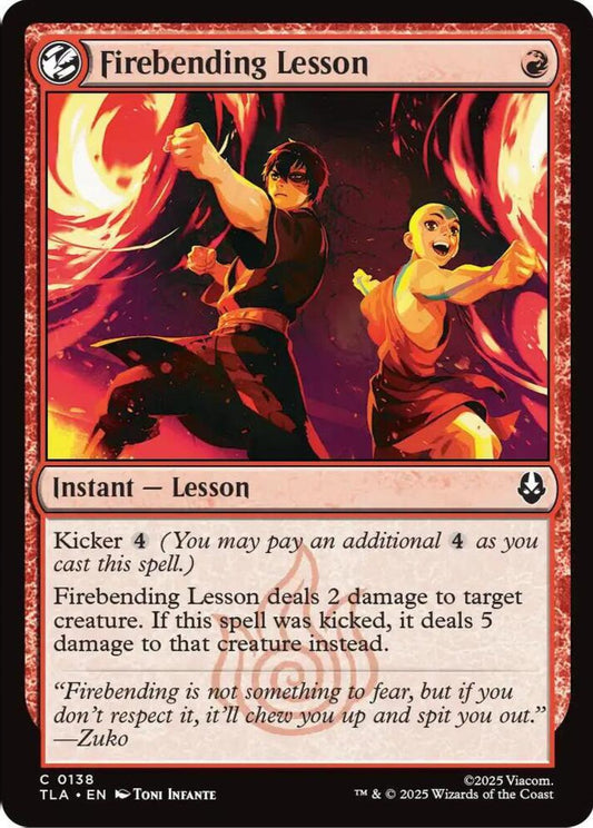 Firebending Lesson TLA Instant Lesson NM