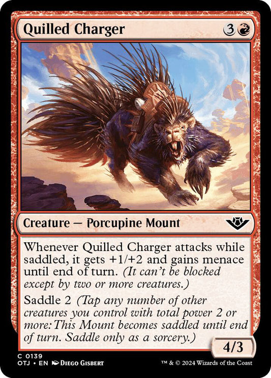 Quilled Charger Creature Porcupine Mount OTJ NM