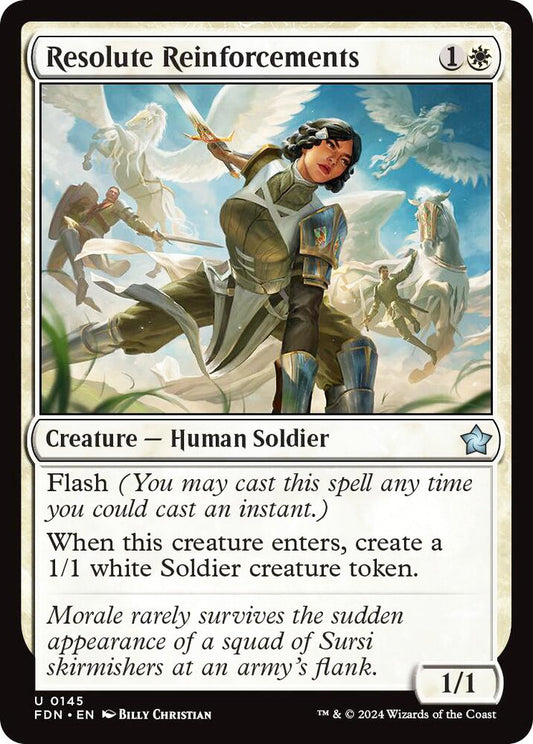 Resolute Reinforcements FDN Creature Human Soldier NM