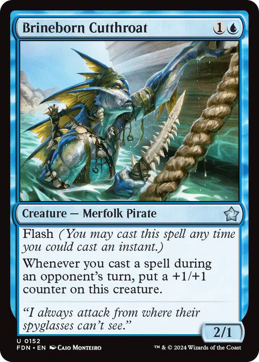 Brineborn Cutthroat FDN Creature Merfolk Pirate NM